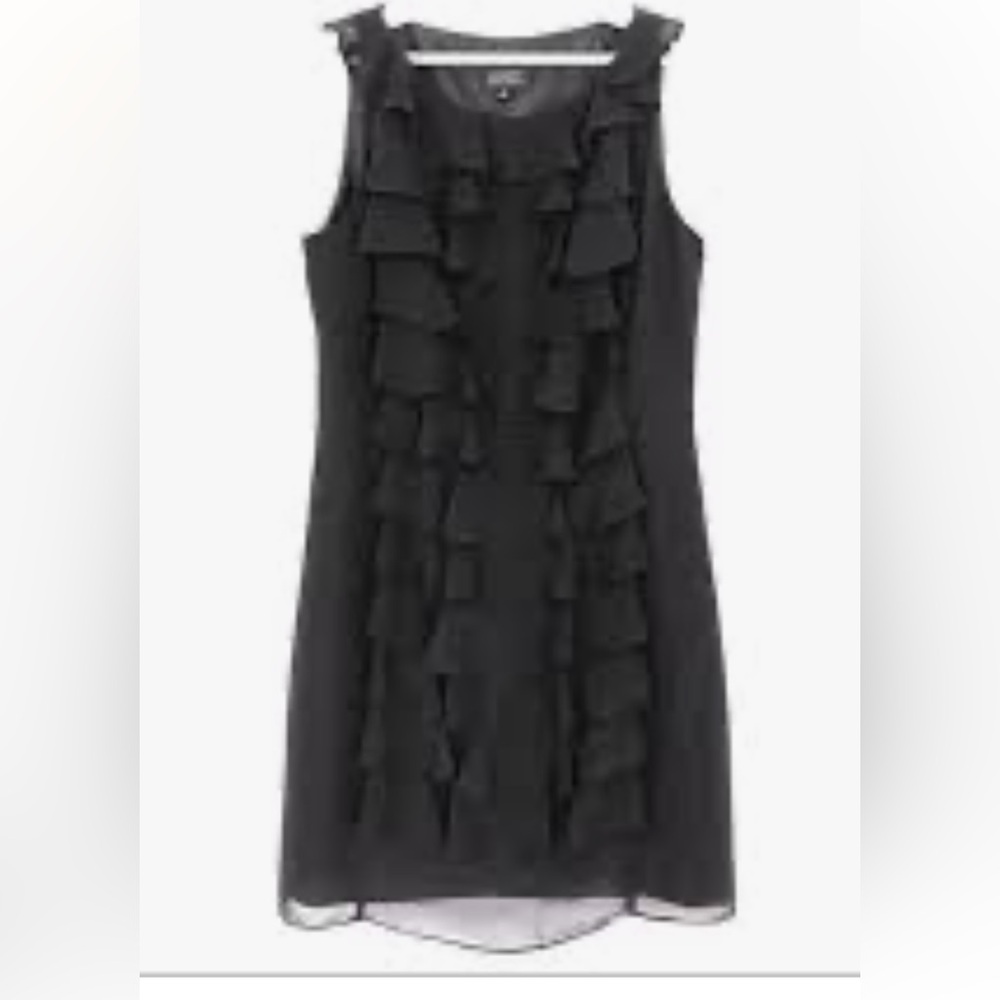 Andre Oliver Black Ruffle Mini Dress size 8